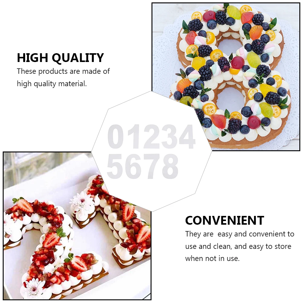 

9 Pcs Cake Mold Stencil Templates DIY Baking Tools Pan Glass Stencils The Pet Supplies