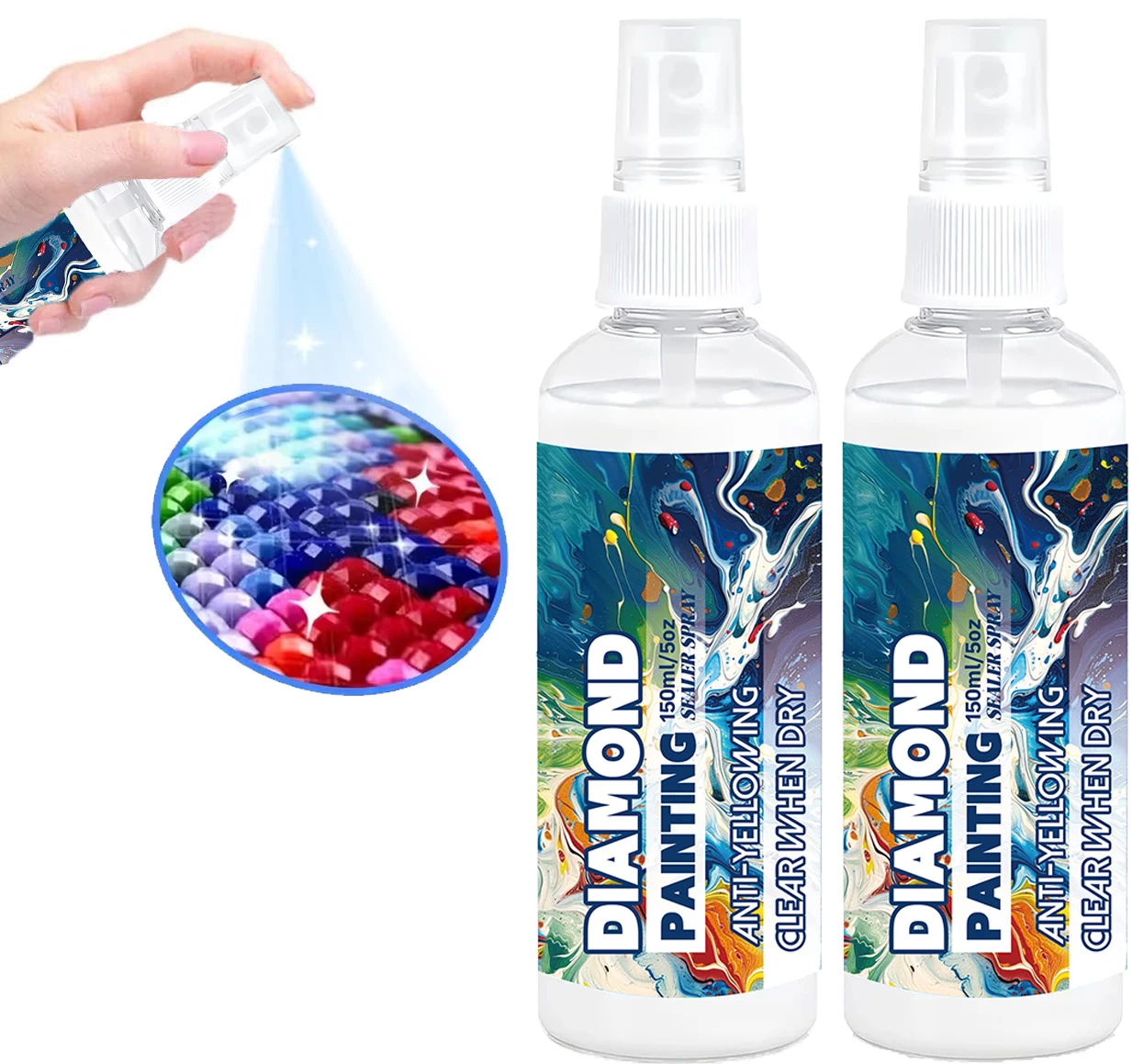 150ML Diamond Painting Sealant Spray Craft Art And Craft  Adhesive Glue Quick Dry Clear Diamond Artwork Fixing Protective Spray