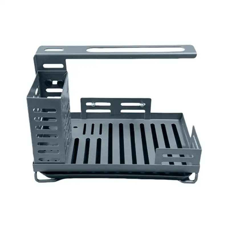 

Kitchen Sink Rack Sink Drainer Storage Rack Holder Carbon Steel Height Adjustable Kitchen Accessories Sponge Holder With Drain