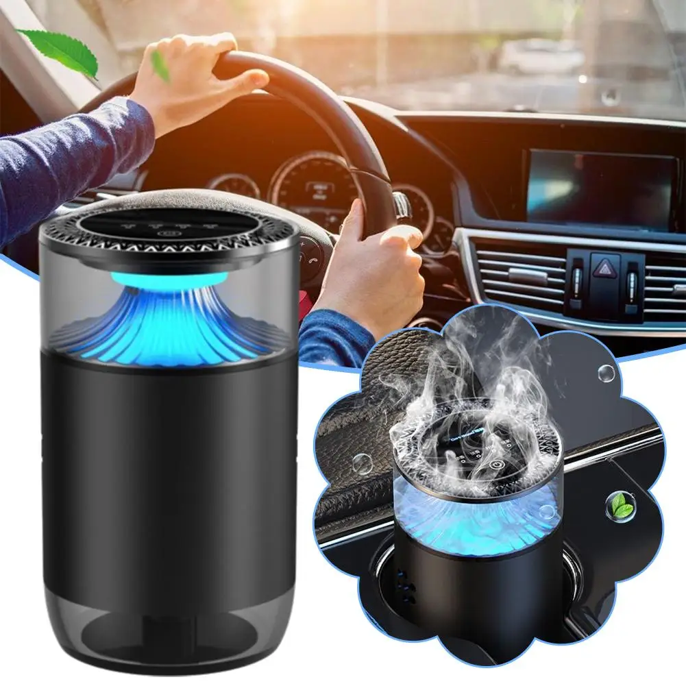 Car Air Freshener Rechargeable Car Aroma Diffuser Cloud Mist With Sound Pickup Lamp RGB Light For Automotive Interior R9Z5