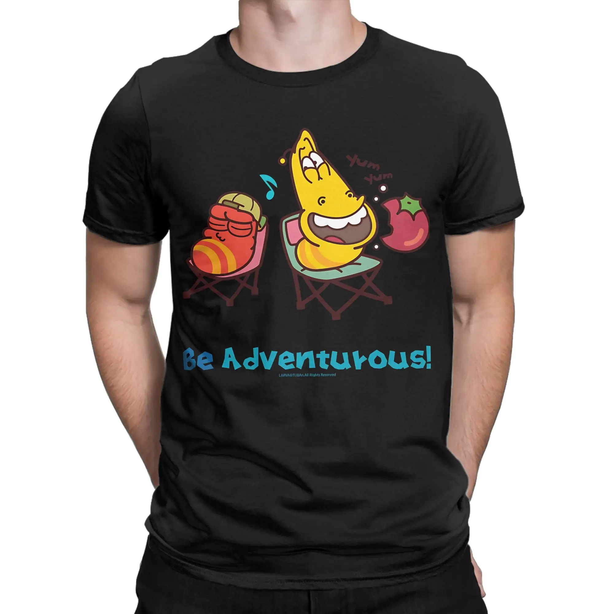 Cartoon Worm Creature classicNovelty 100% Cotton T-Shirt Larva Tees Tops For Men