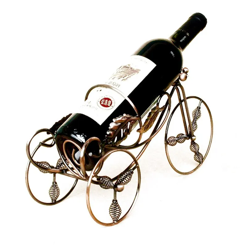 Tricycle Shaped Wine Stand Iron Wine Holder Metal Decoration for Bedroom Living Room Home Decor