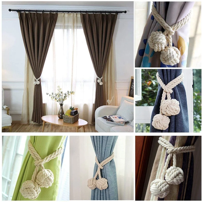 2Pcs Curtain Tassels Curtain Rope Curtain Tiebacks Curtain Accessories Rope Tassels Fastening Tassel Window Decoration