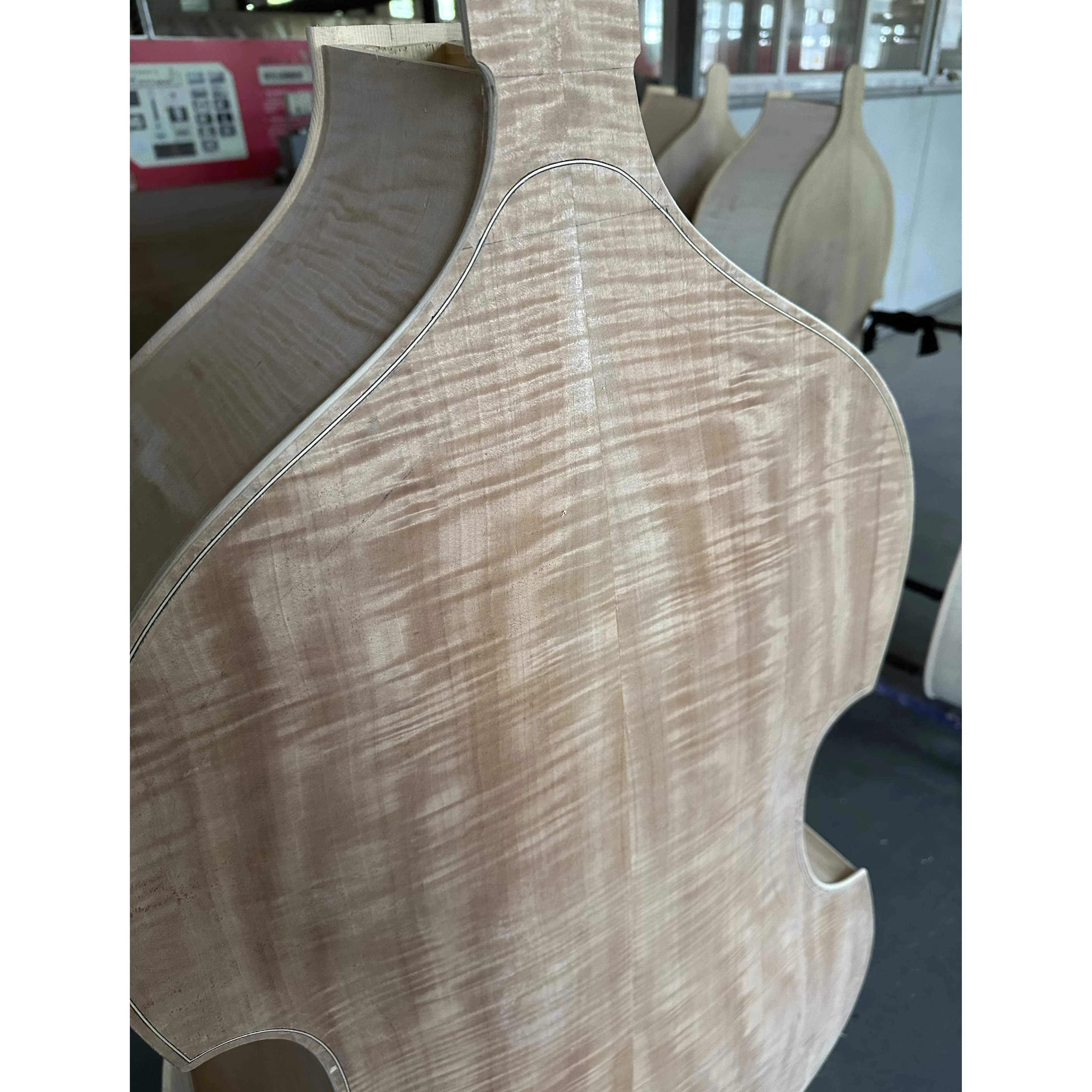 Customized Wooden Bass for DIY, European Bass, White and Unfinished Bass, 3/4 Plywood