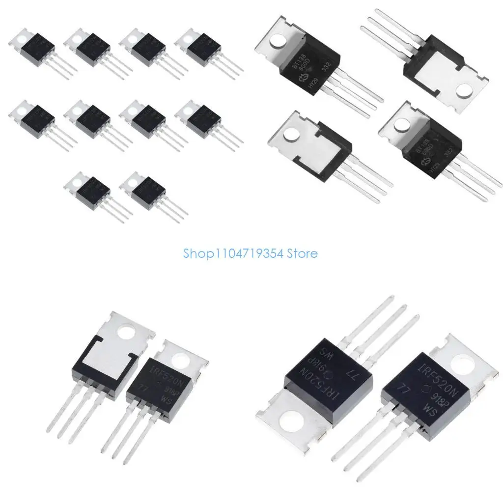 0XLD MOSFET Transistor Applicable for Power Amplifiers 33Amp 100V N-Channel Power TO-220 Transistors IRF540N Transistors