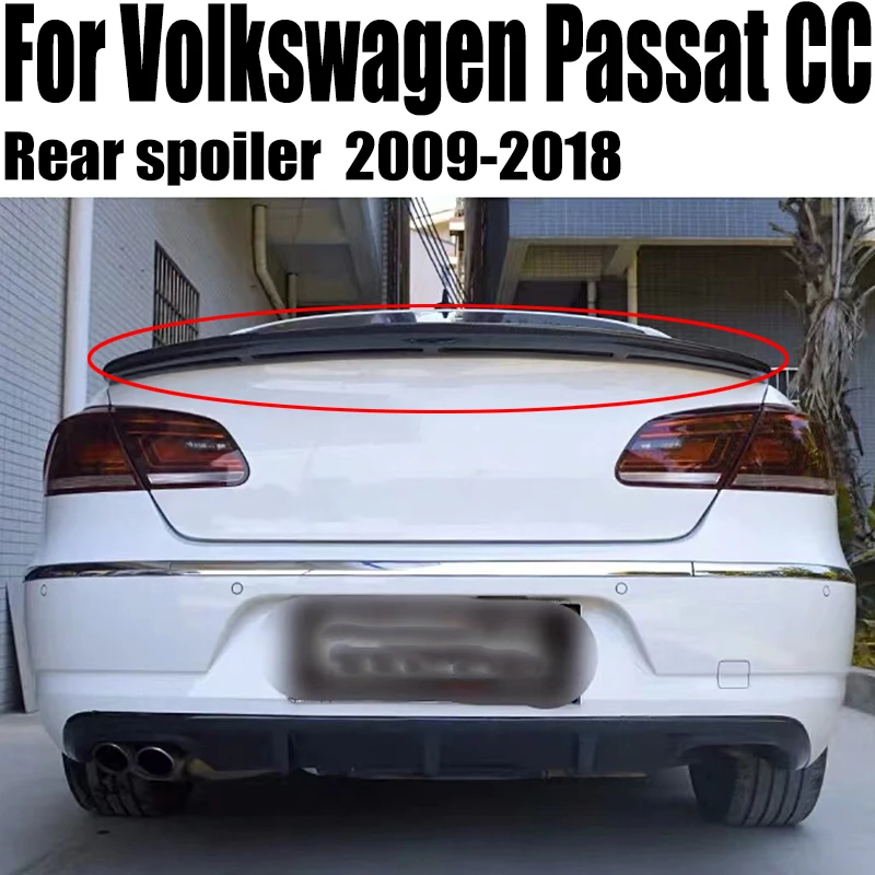 

Для Volkswagen Passat CC 2009-2018 Автомобильный задний Багажник автомобильный Стайлинг Автомобильный декоративный задний спойлер из углеродного волокна K Style