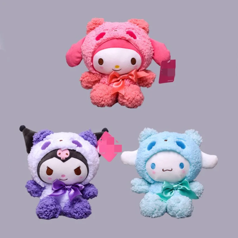 Panda Transformation Sanrio Series Kullo Mi Melody Yugui Dog Plush Toy Doll Birthday Gift Dolls