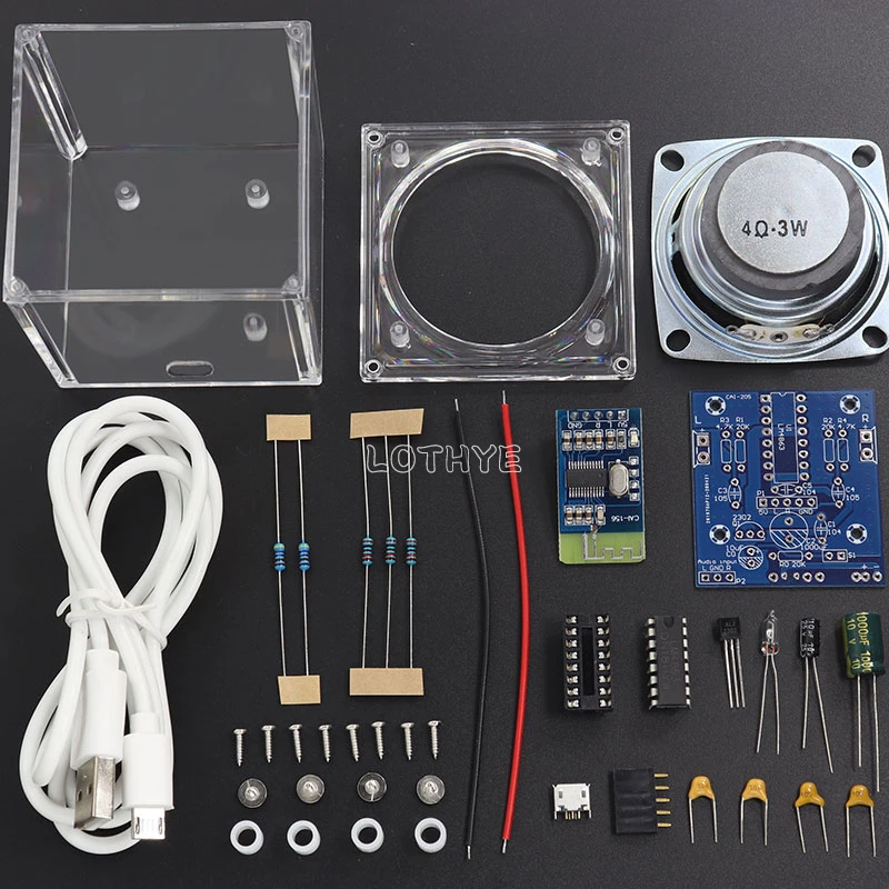 Kit électronique DIY pour mini-enceinte Bluetooth, kit de fabrication avec petites pièces audio, amplificateur de puissance, enceinte mobile, kit électronique à souder