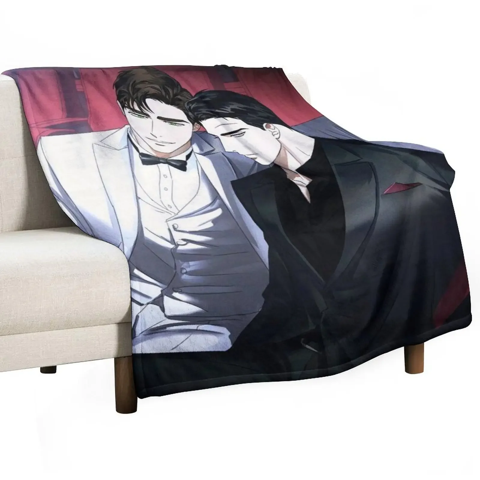 Jin Cheong Woo & Matthew Rayner Under The Green Light Manhwa Throw Blanket Decorative Sofas Picnic Blankets