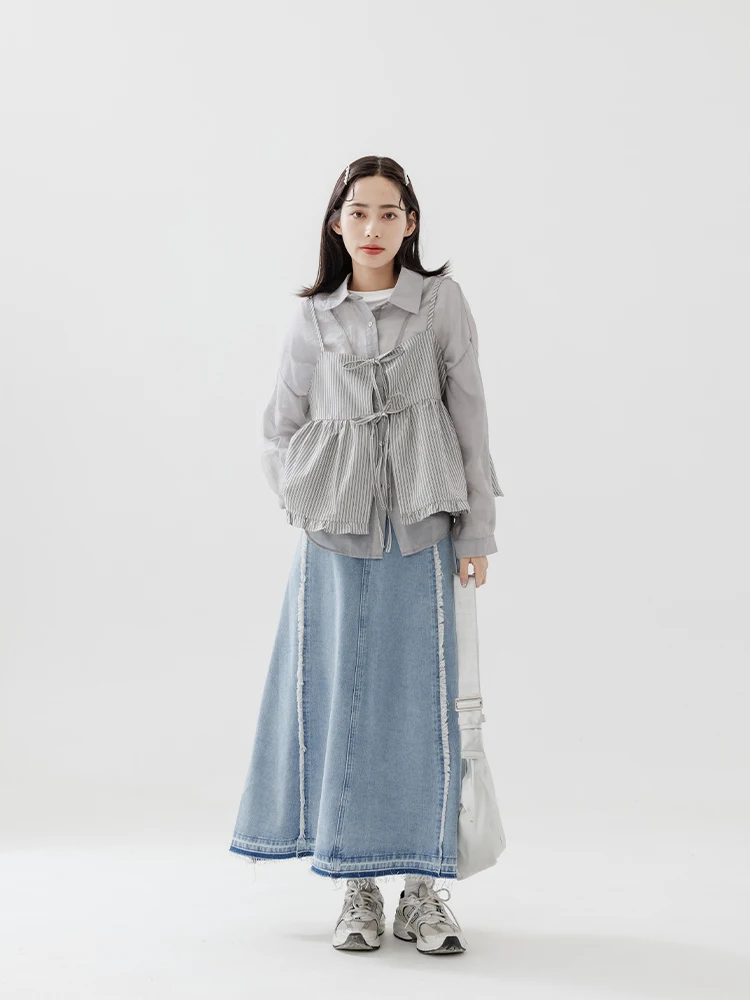 

QUEENOP Новая женская блузка с дизайном «Хлопковая вата» на осень-зиму, прозрачная, с двусторонними складками, дышащая, с длинными рукавами