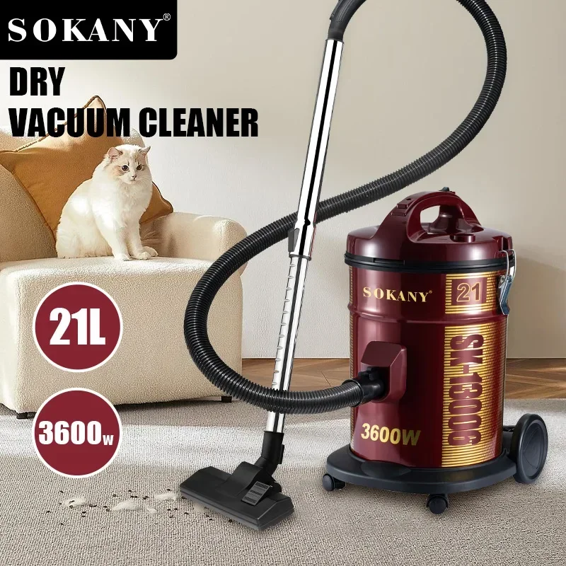 Pet Friendly Lightweight Bagged Canister Vacuum Cleaner with Extended Telescoping Wand