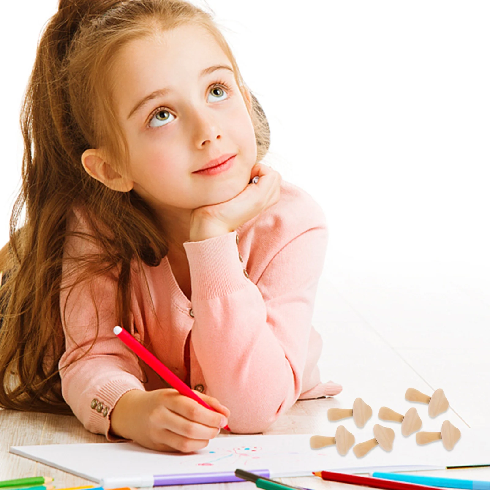 

10Pcs Blank Mushrooms Wooden Graffiti Decors for 's Crafts and Indoor Outdoor Decoration Wooden Mushroom Decor