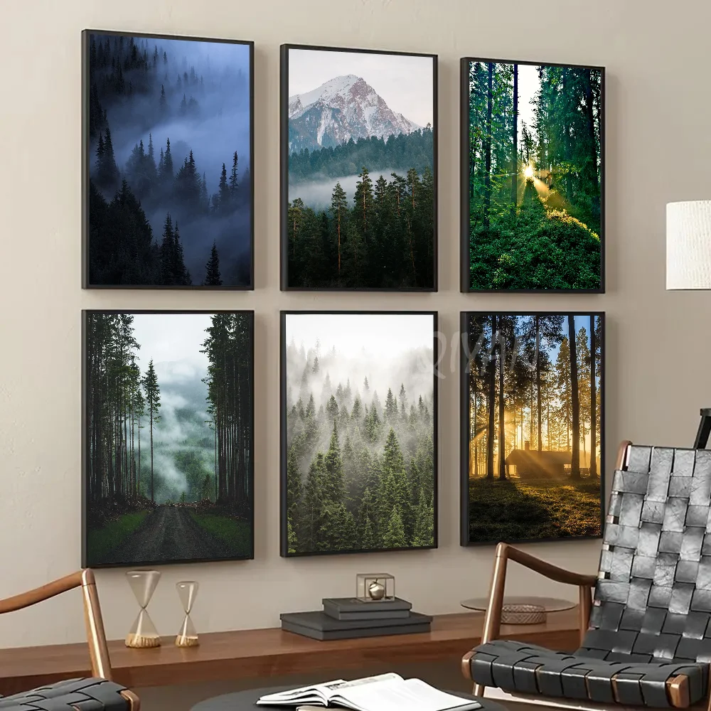 

Natural Scenery Forest Poster Paper Print Home Living Room Bedroom Entrance Bar Restaurant Cafe Art Painting Decoration