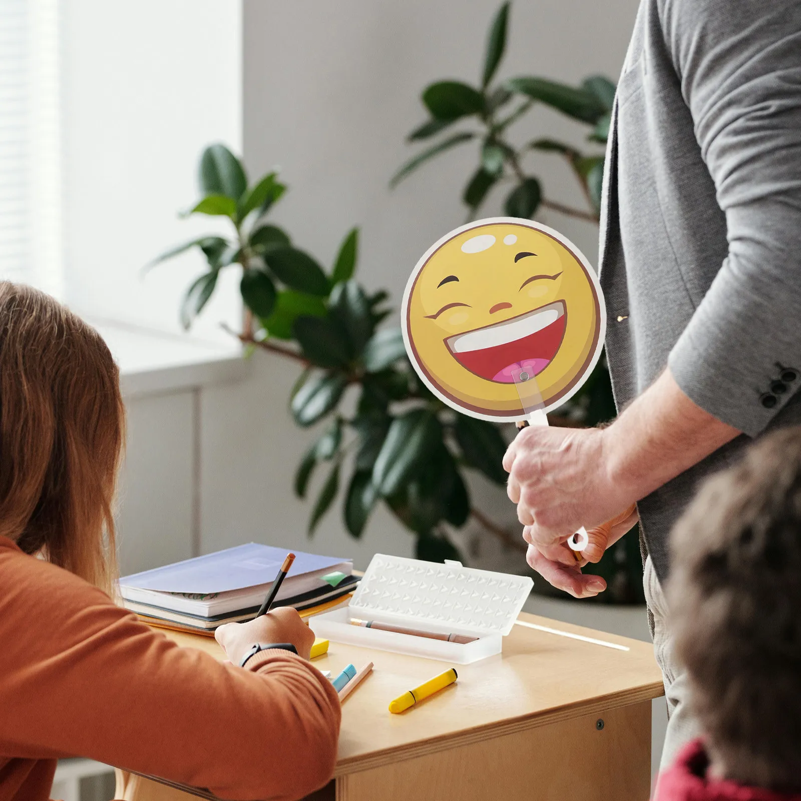 3Pcs Emotion Expression Signs Handheld Paddle Teaching Props for Classroom Voting Back to School Supplies True False Answer