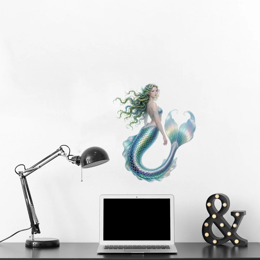 Three Ratels CD303 Beautiful Mermaid Art Wall Stickers for Home Decoration Personalized car decals