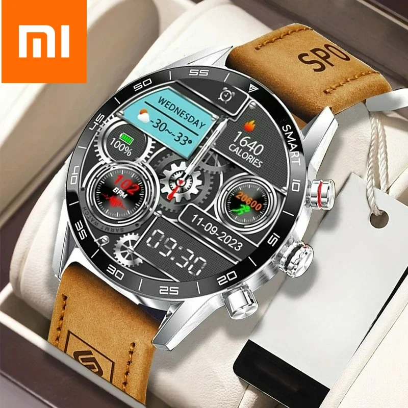 

Смарт-часы с экраном Xiaomi AMOLED для мужчин, умные часы, водонепроницаемые умные часы с Bluetooth и вызовом, модные деловые часы, новый смарт-браслет