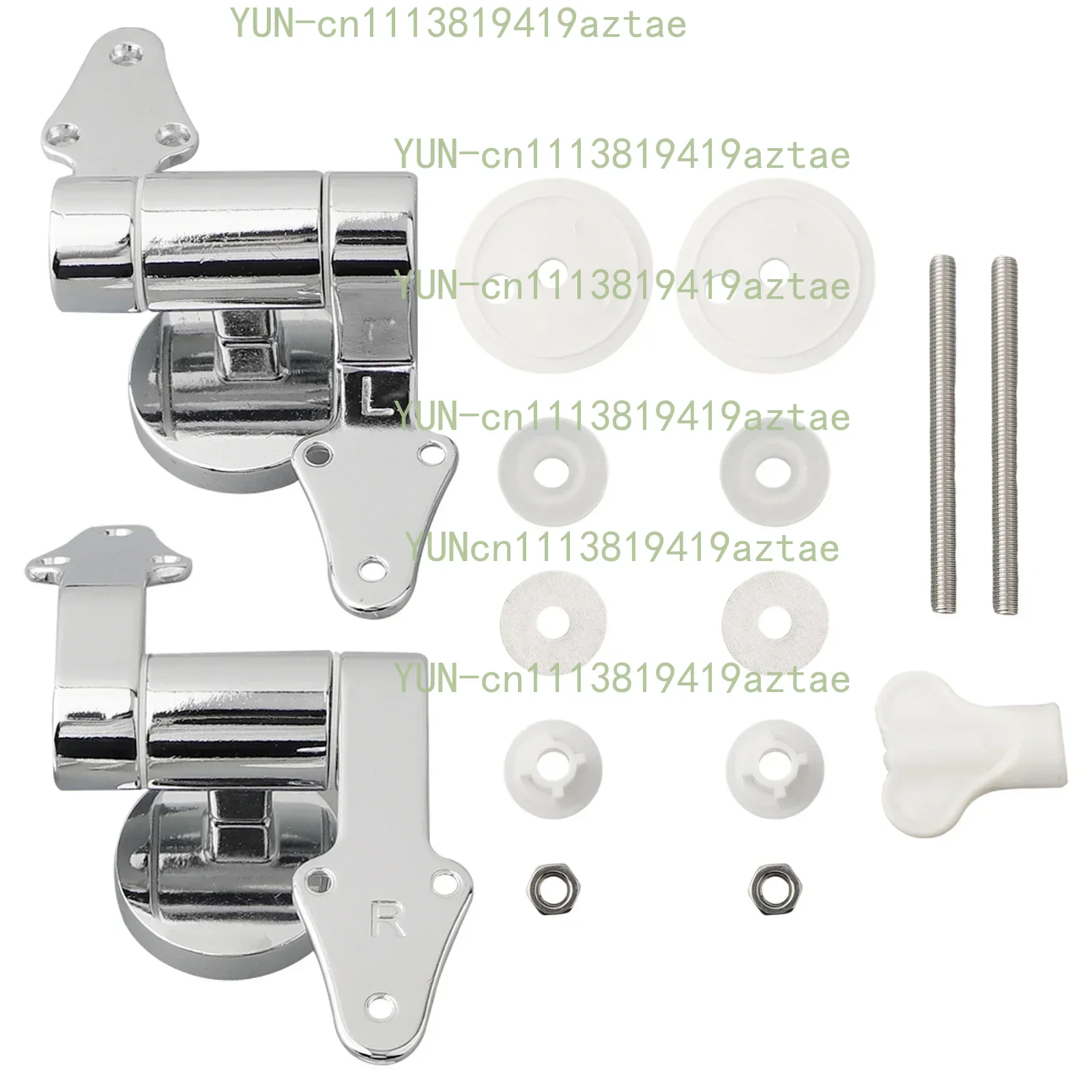 Zinc Alloy Toilet Seat Hinge, Soft Release Slow-Down Toilet Lid Mounting Fittings, Universal Toilet Cover Connector