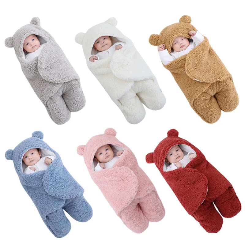 Soft Newborn Baby Wrap Blankets Baby Sleeping Bag Envelope For Newborn Sleepsack  Thicken Cocoon for Baby 0-9 Months