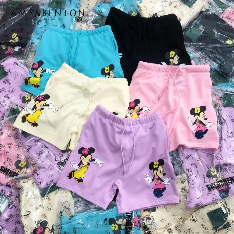

New Korean-style Y2k Short Pants Fashionable High-waisted Slimming Printed Multi-color Shorts For Women's Y2k Kawaii Clothes