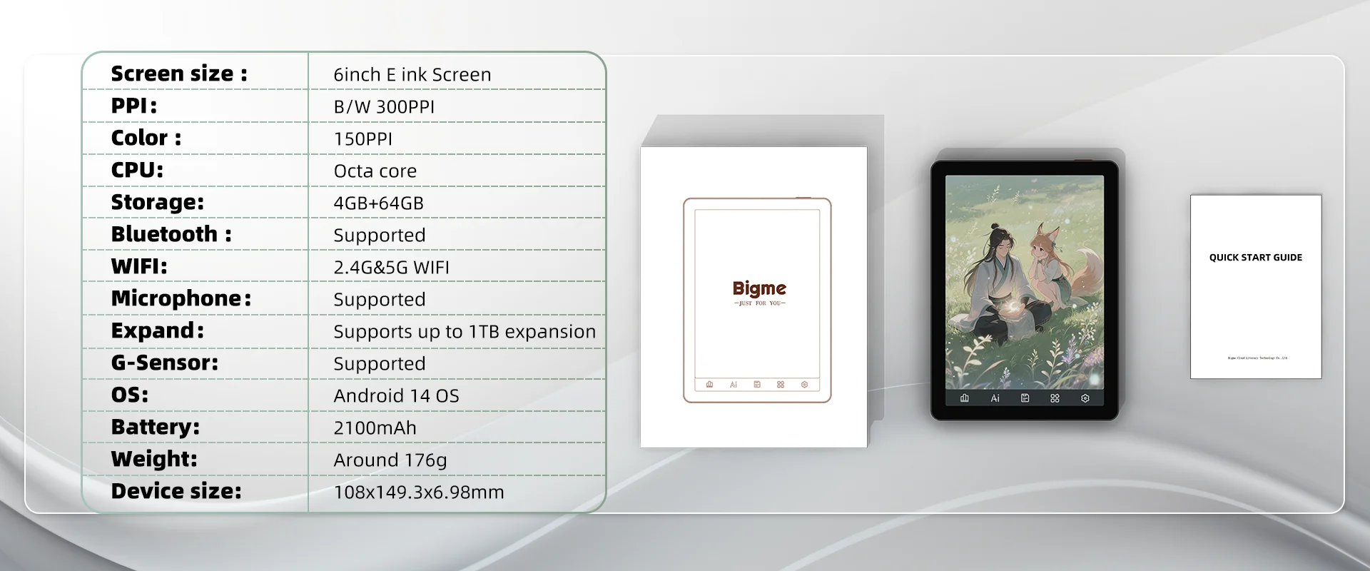 Bigme B6 Color E-Ink Reader — product detail 10