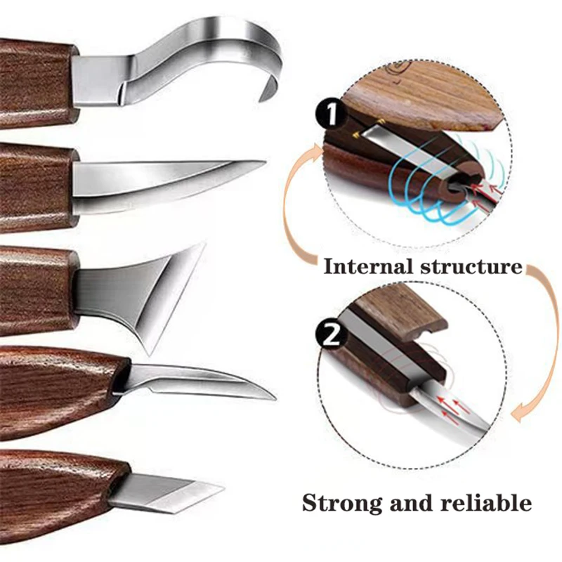 Chisel Carving Knife Woodcut DIY Hand Wood Carving Tools Woodcarving Cutter Knives Peeling Woodworking Spoon Hand Tools Worker