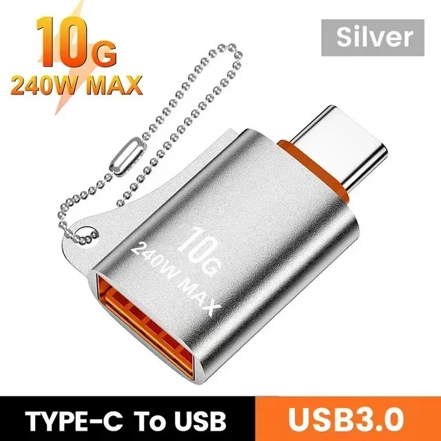 USB zu Typ-C Adapter 10A OTG USB 3.0 Typ C Stecker zu USB Buchse Konverter Schnelle Lade Datenübertragung für MacBook iPhone Samsung
