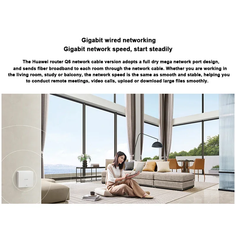 Huawei Q6 Mesh WiFi Router amplificador de red de cobertura completa de doble banda Wi-Fi 6 + 3000Mbps repetidor de señal versión de Cable de red