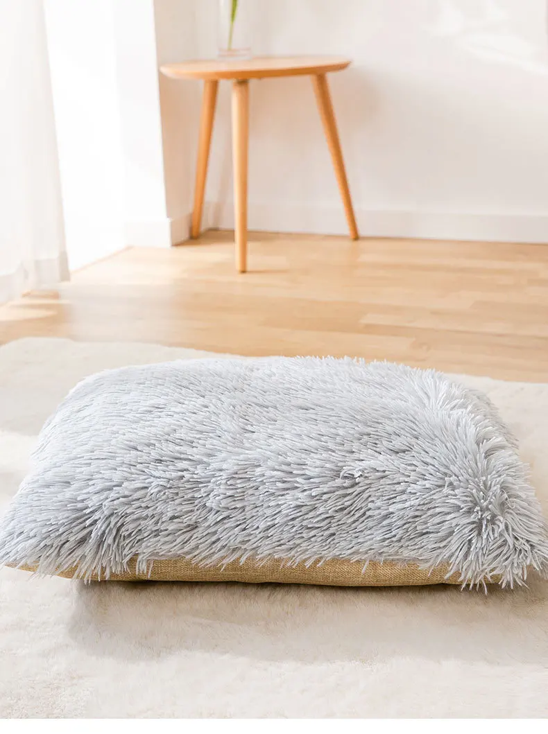 Mittlere Hundehütte für den Innenbereich, weich, bequem, Welpenhaus, abnehmbares kleines Hundebett, Höhle, Winter, warme Haustier-Schlafmatte, tragbar – Detail 9