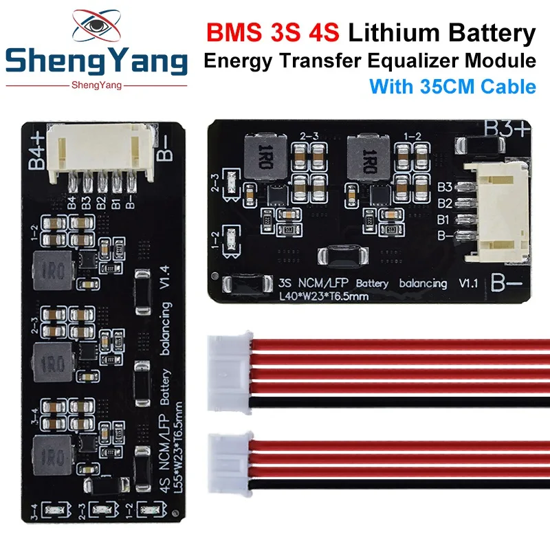 TZT BMS 3S 4S Active Balancer Board 1.2A Lifepo4 Lipo Li-ion Lithium Battery Energy Transfer Equalizer Module Inductive Version