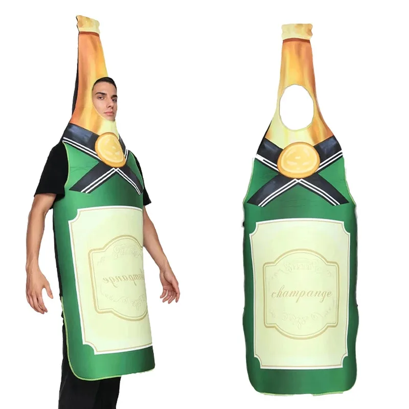 판타지아 맥주병 코스프레 점프수트 무대 공연 의상 성인 남성 판타지 할로윈 카니발 파티 의상 yi;4