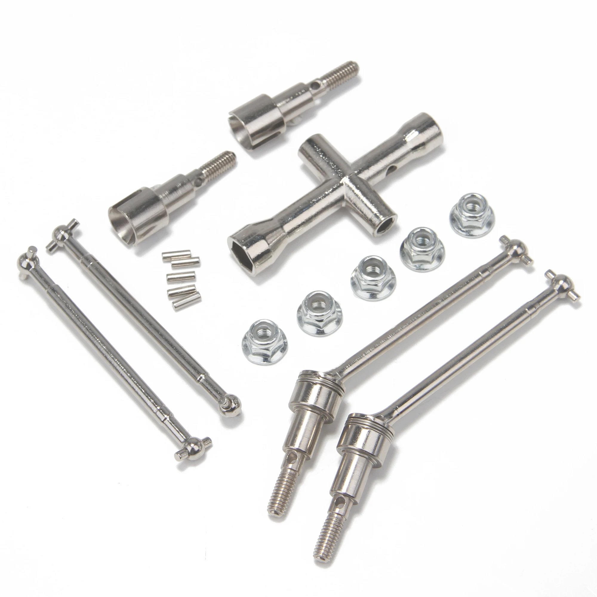 Eje de transmisión delantero y trasero de Metal sin escobillas para coche RC, eje de transmisión CVD para SG116PRO SG116MAX SCY 16101 16102 16103 16201, piezas de mejora