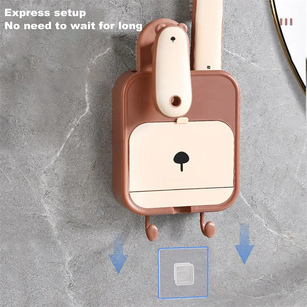 Cepillo duradero para colgar ropa, caja de jabón multifunción montada en la pared con ganchos, juego de cepillos para zapatos, fácil para Baño