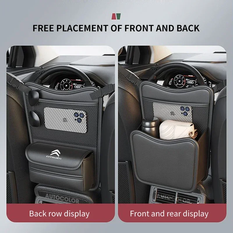 For Citroen C1 C2 C3 C4 Picasso C5 DS3 DS4 Ds5 Car Seat Storage Box Multifunctional Car Storage Hanging Bag Auto Accessories