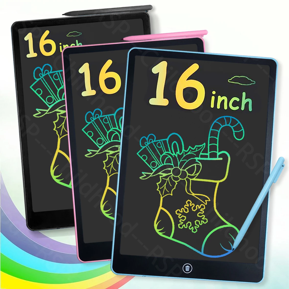 16 インチ液晶ライティングタブレットカラー描画ボード電子黒板落書き手書きタブレット教育玩具子供に最適なギフト