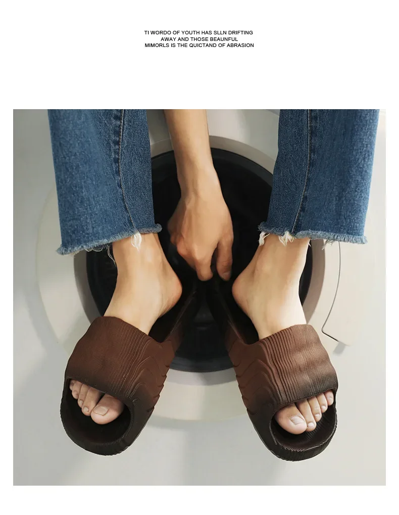 

Повседневные шлепанцы для мужчин, летние тапочки на мягкой толстой подошве, легкие, удобные, дышащие, нескользящие