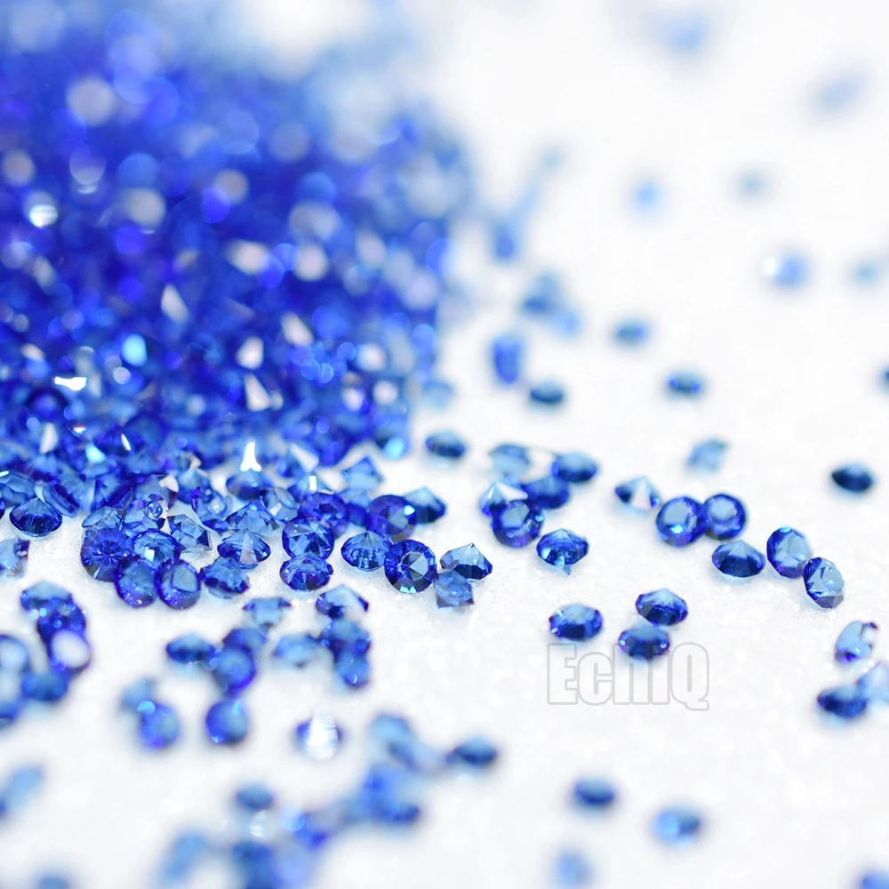 1440 stks 2mm Nagels DIY Diamant Blauw Kristal Steentjes Helder Kleine Glanzende Nail art Strass Kralen Punt Terug D8146