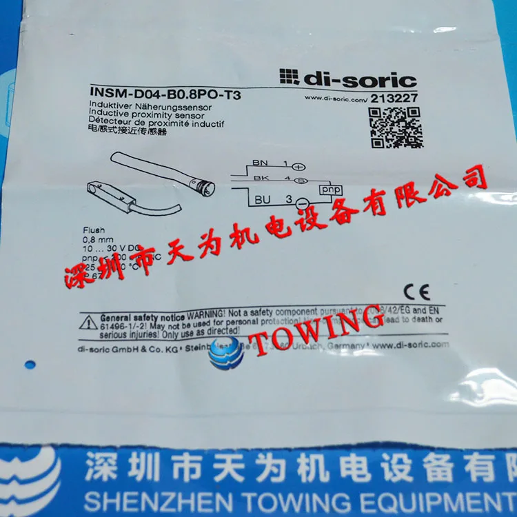 [New Original] Deshuori Di-soric Inductive Proximity Switch INSM-D04-B0.8PO-T