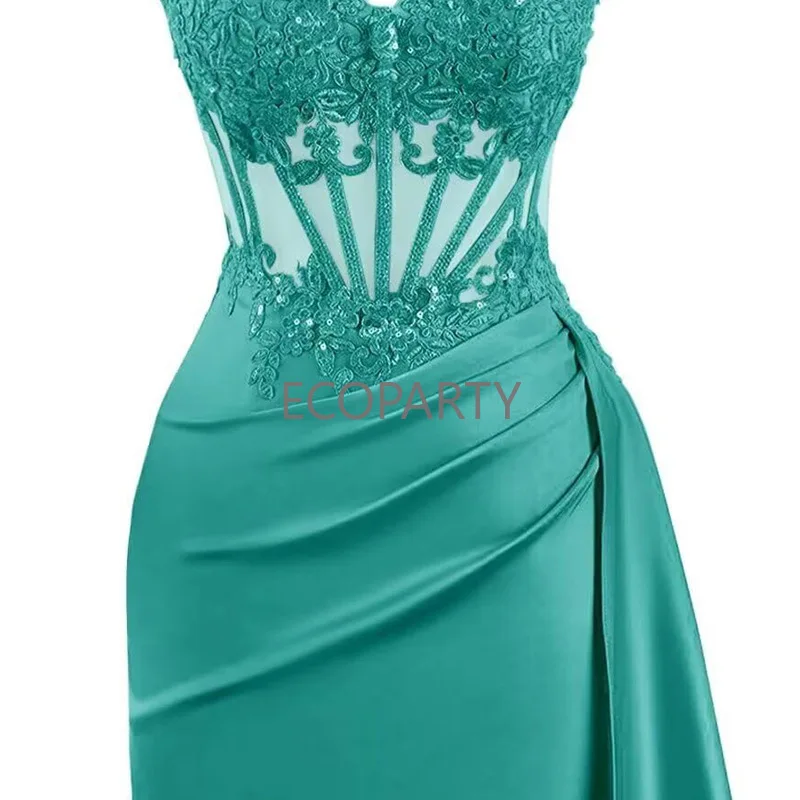 ชุดราตรีงานเลี้ยงค็อกเทล ชุดเดรสลูกไม้ผ้าซาตินสั่งตัดได้ ชุดเดรสงานพรอม ชุดราตรีงานแต่งงาน ชุดราตรีออกงาน ปี 2025