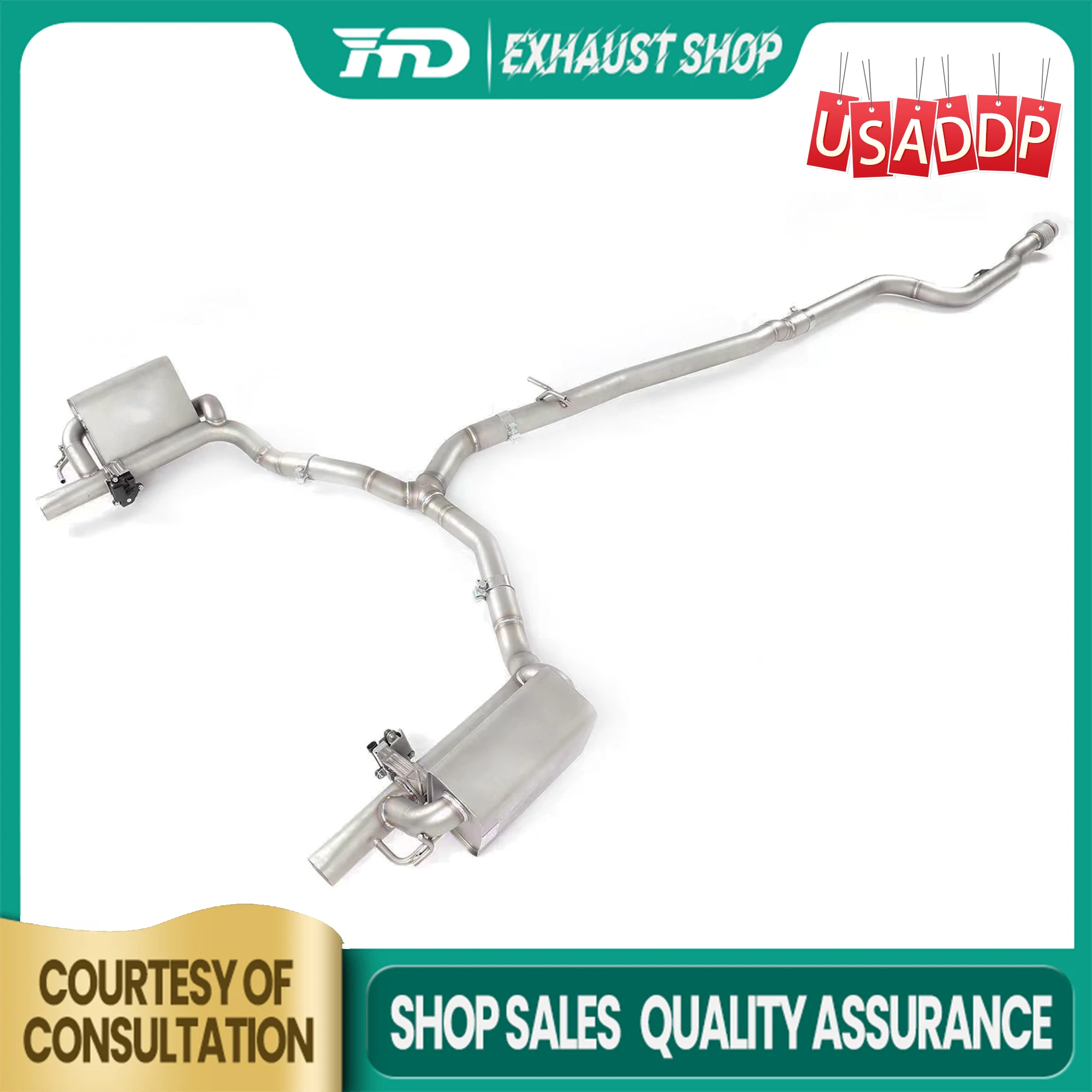 

HMD Exhaust Catback for Mercedes Benz CLS300 CLS350 C257 2.0T SS304 Electronic valve Muffler Lossless installation Exact Fit