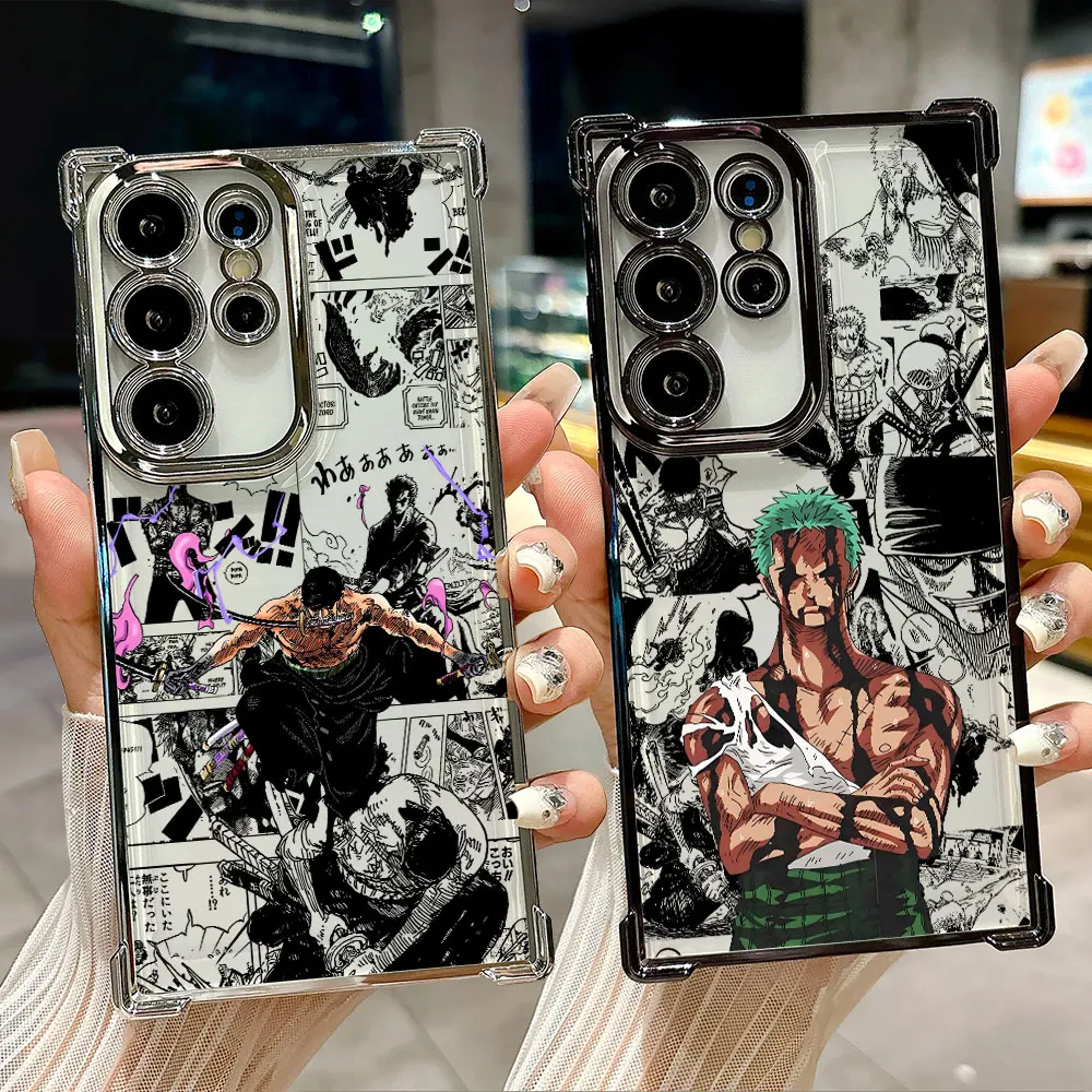 Anime Ones P-Pieces Zoros Silicone Case For Samsung Galaxy S26 S25 Ultra S26Ultra S24 S23 S22 S21 Plus S20 S26 FE 5G Phone Cover
