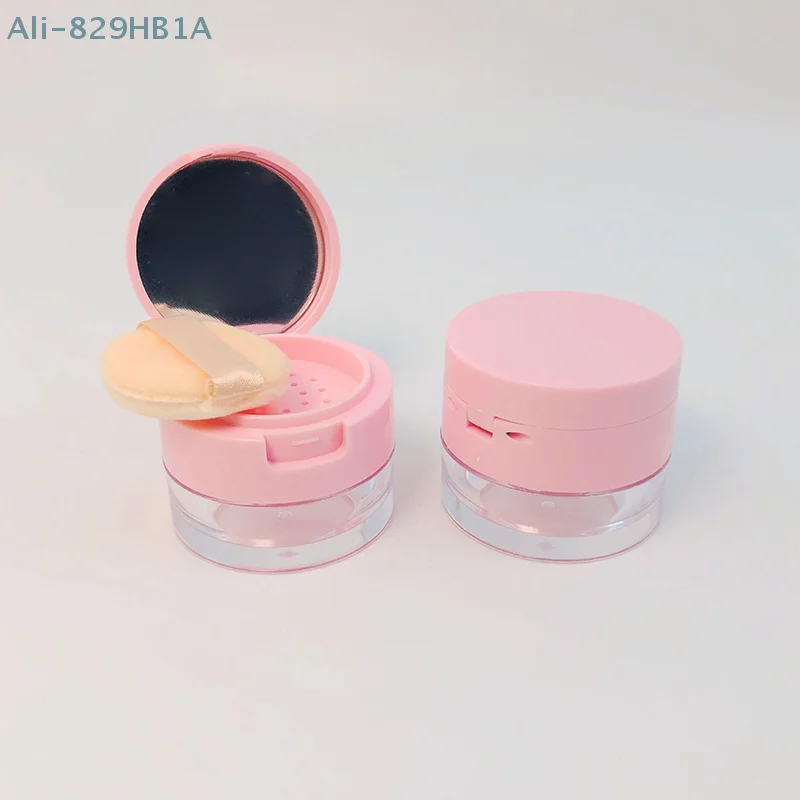 1Pcs 3g/5g Portable Powder Box Empty Loose Powder Container With Sieve Mirror Cosmetic Sifter Loose Jar Travel Makeup Container