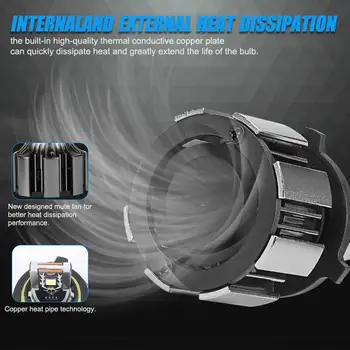 H4 H7 LED 頭燈燈泡 H11 9005 HB3 9006 HB4 汽車頭燈 120W 25000LM 超亮 CSP 駕駛大燈燈泡 渦輪霧燈 10 最佳銷售 福特福克斯3 LED大燈 - №3