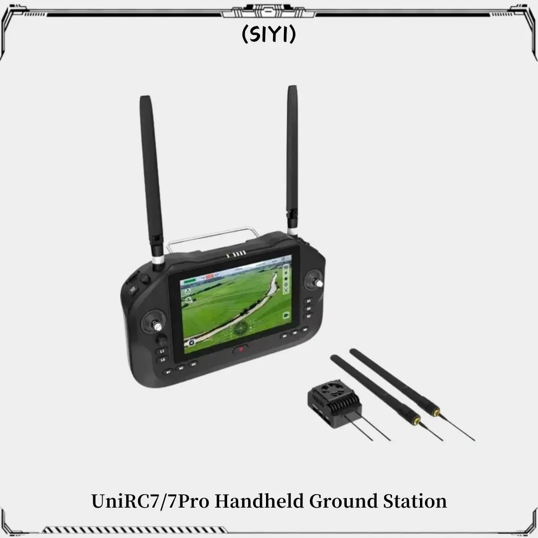 Siyi unirc 7/7 pro estação de aterramento portátil de frequência dupla 7 Polegada 1080p 40km faixa controlador inteligente para uav ugv usv robótica