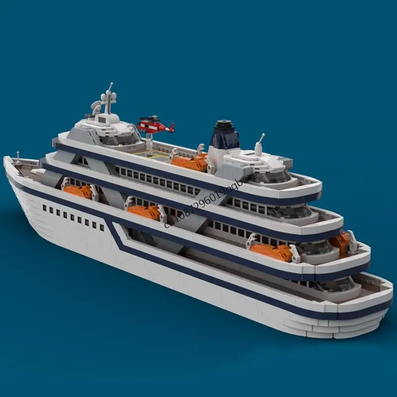 جديد 3531 قطعة Moc سفينة سياحية منفذ المدينة وحدات الركاب نموذج لجمع العبارة لتقوم بها بنفسك التكنولوجيا الطوب الأفكار الإبداعية لعبة هدية بنة #4