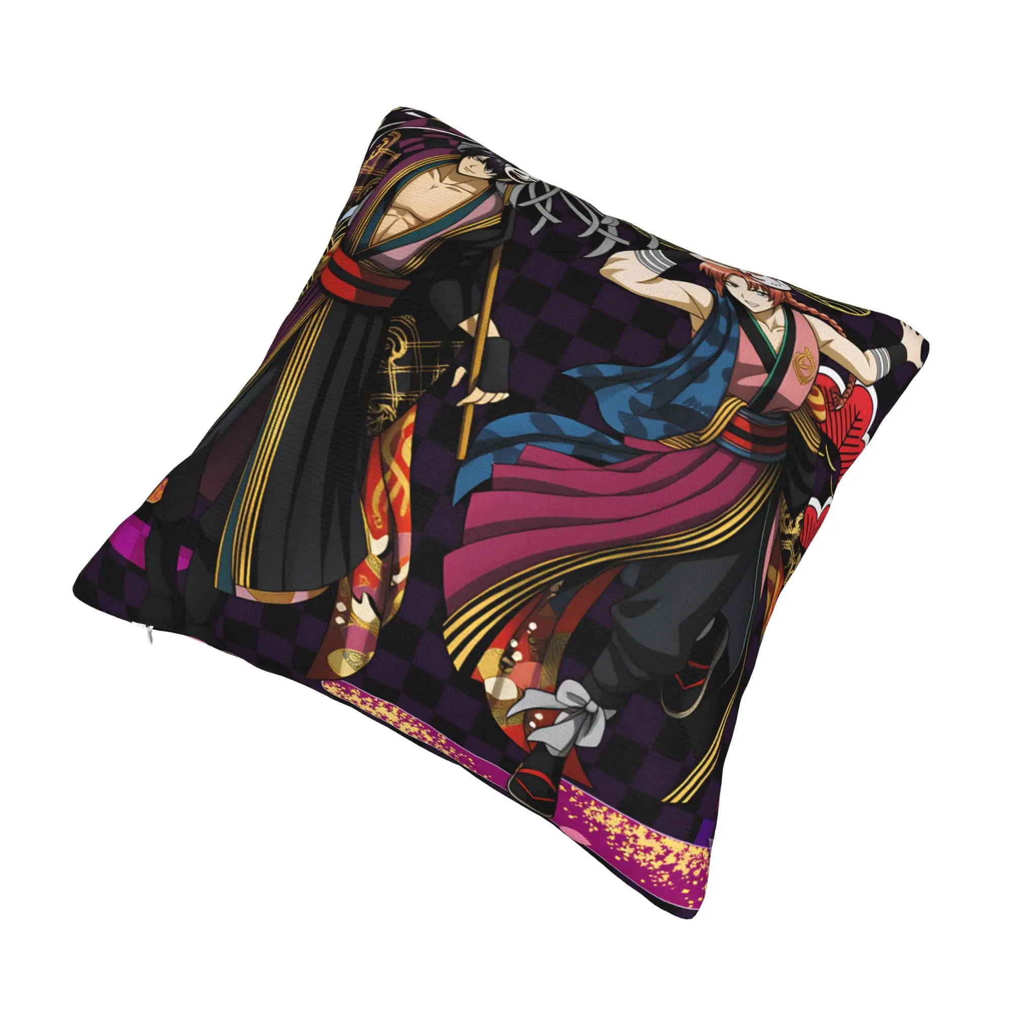 Fashion Kamui Gintama Shinsuke Takasugi Cushion Cover 45x45cm Polyester  Pillow for Sofa Car Square Pillowcase