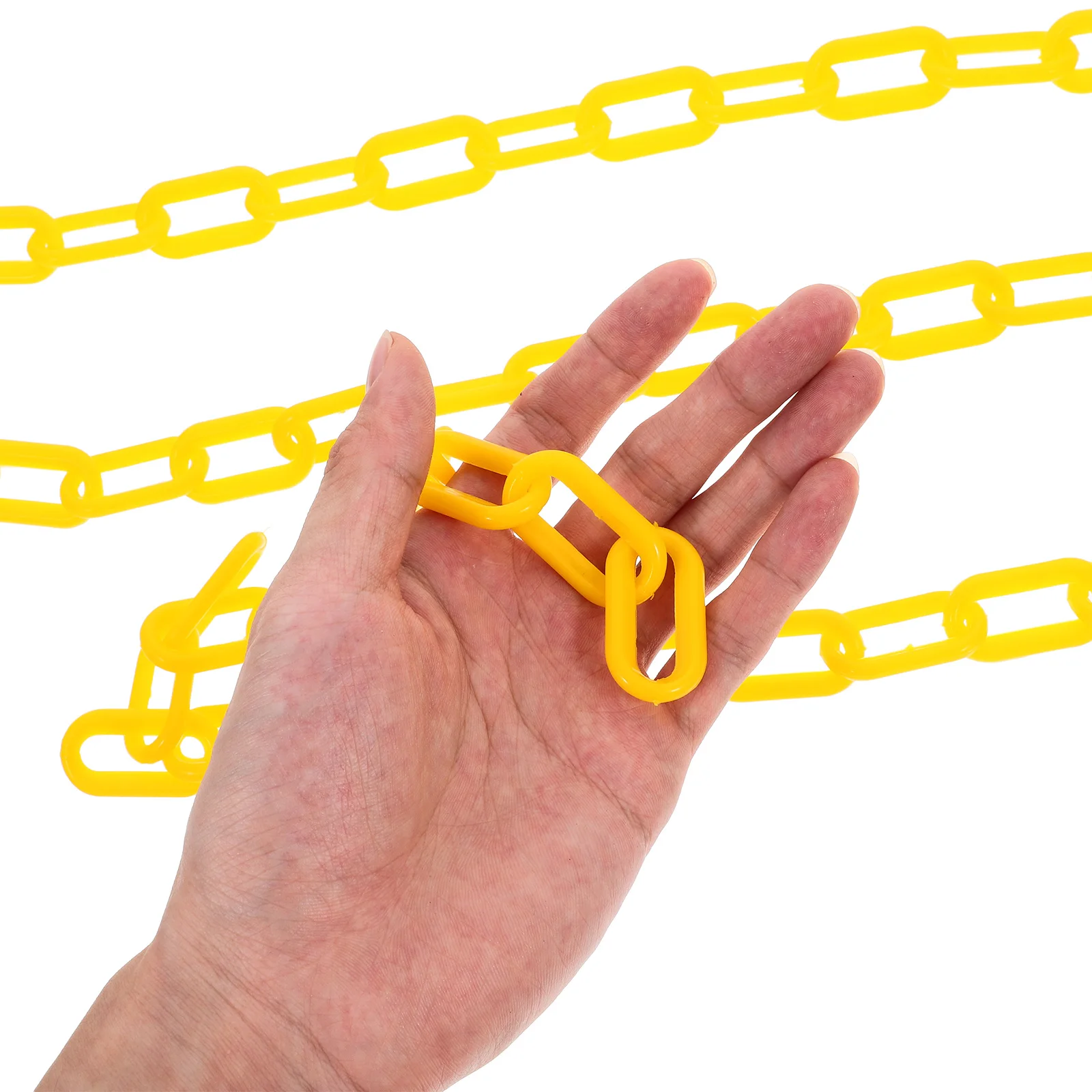 

10M Crowd Control Safety Barrier Link Plastic Links For Road Cones Pillars No Parking Signs Parking Barrier Chain Security