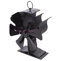 L1EE 6-Blade Heat Powered Stove Fan 2-in-1 Chimney Fan without Electricity for Wood