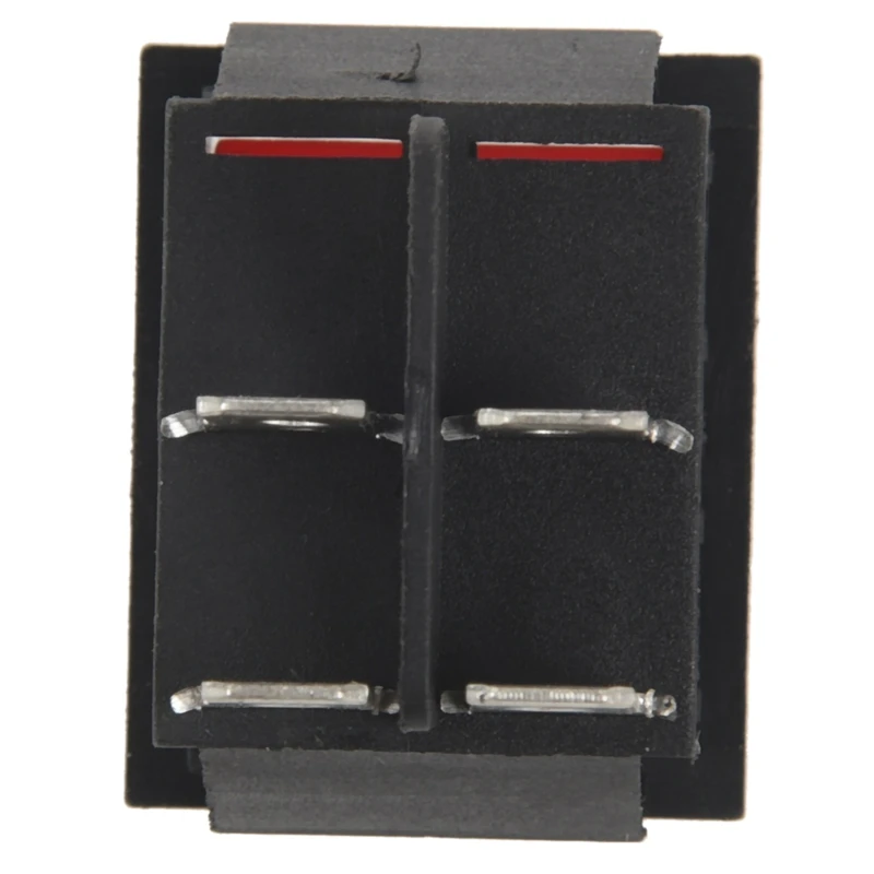 10X Red Light 4 Pin DPST ON/OFF Snap In Rocker Switch 15A/250V 20A/125V AC 28X22mm