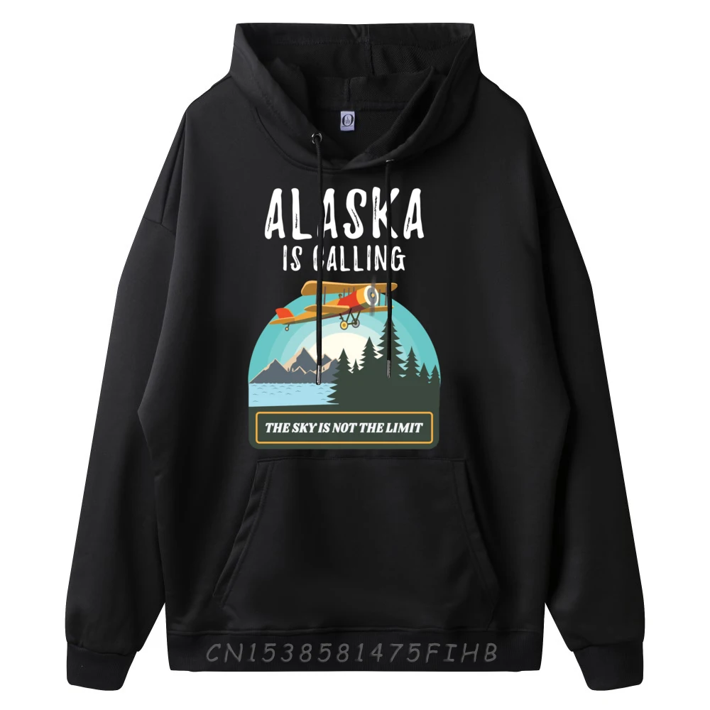 Alaska Mountain Retro Vintage plane Bush Flying Pilot Black Shirt Graphic Tees White Hoodies Men Mardi Gras