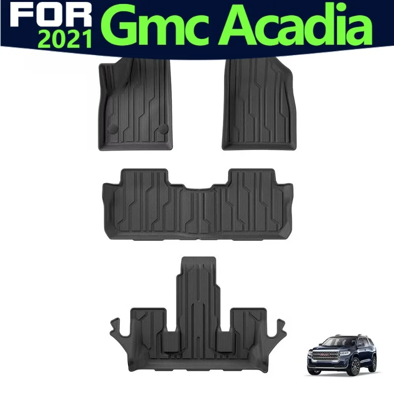 Floor Mats for Gmc Acadia 2021 TPE Car Mats All-Weather Waterproof Easy Clean Accessory